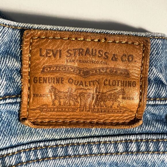 Levi's Wedgie Straight Jeans Womens 29 Button Fly Short Stretch Ankle Premium - Picture 4 of 10